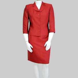 Alberto Makali Red Skirt Suit